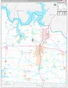 Sherman-Denison Wall Map Premium Style